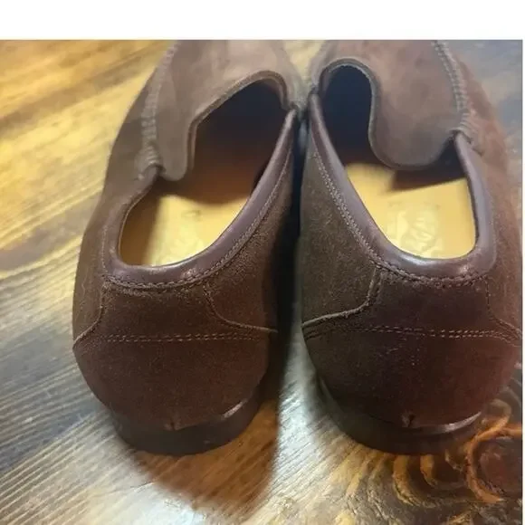 Salvatore Ferragamo Brown Suede Oxfords